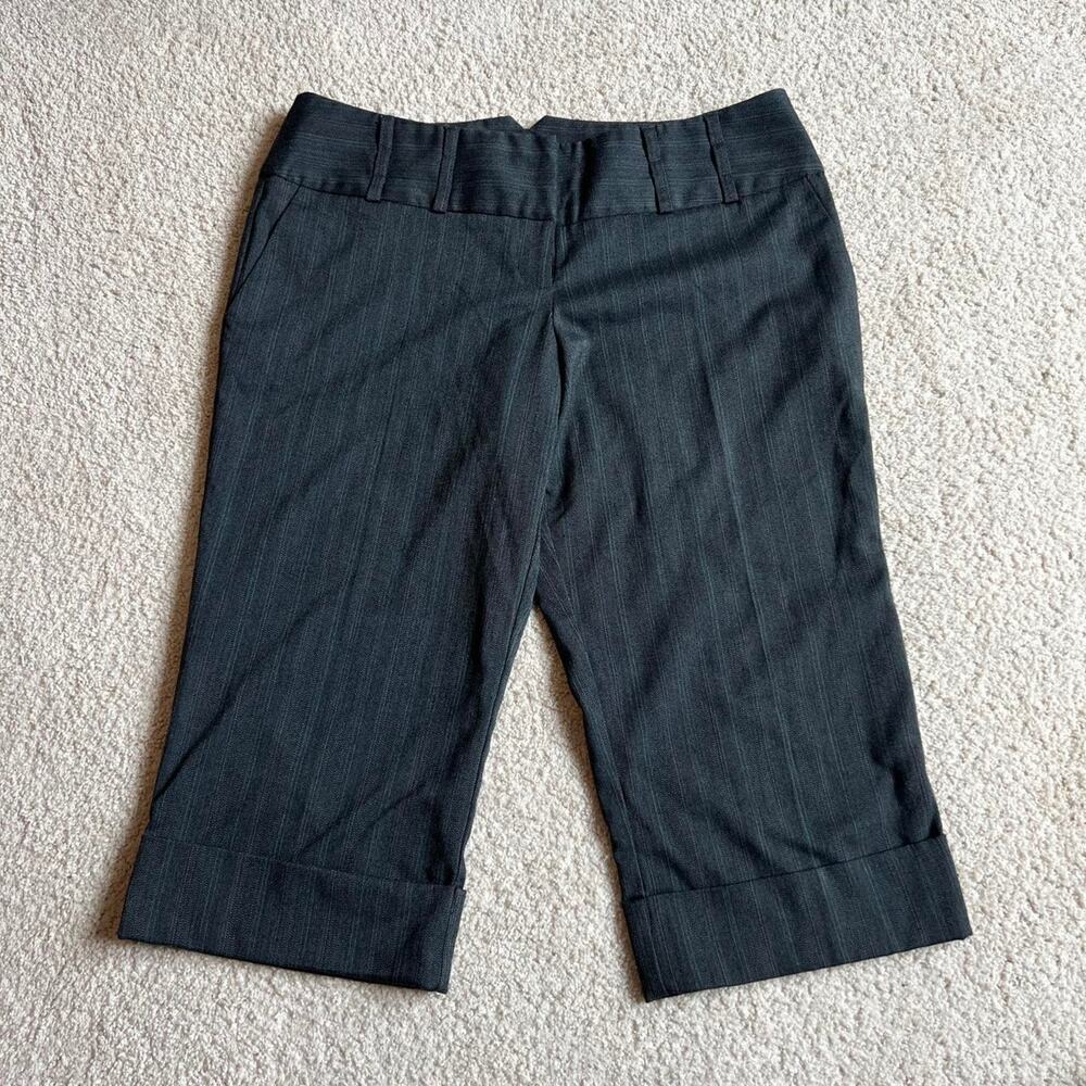 Y2k no boundaries low rise pinstripe dress pant capris / shorts